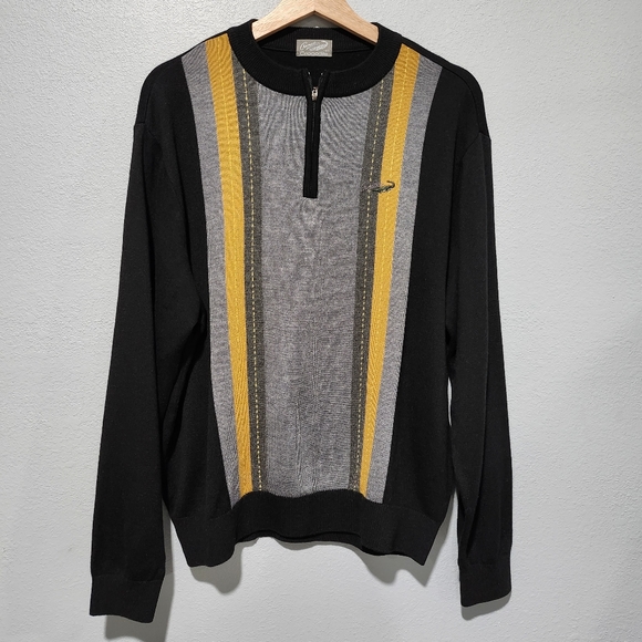 Crocodile Men's 1/4 Zip Color Block Sweater